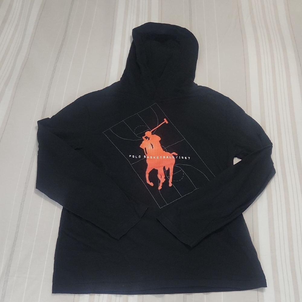 Polo by Ralph Lauren Boy's Black and Orange Shirt